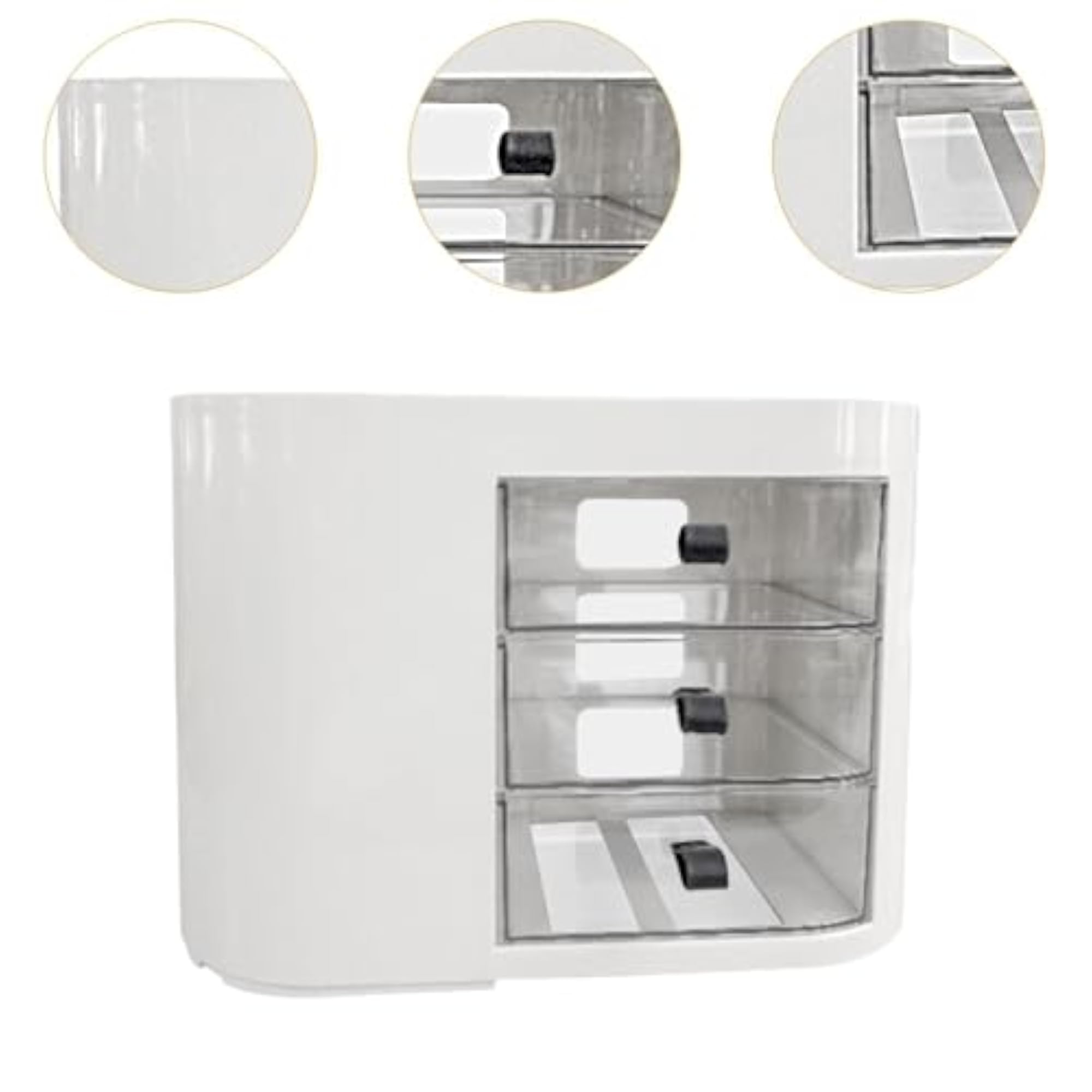Elegant Cosmetic Display Case, White